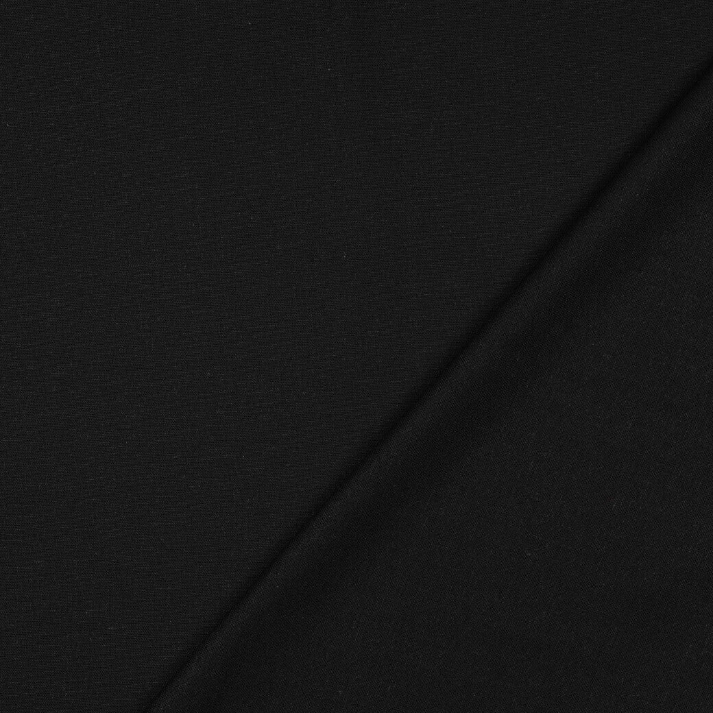 Viskose Leinen uni - schwarz