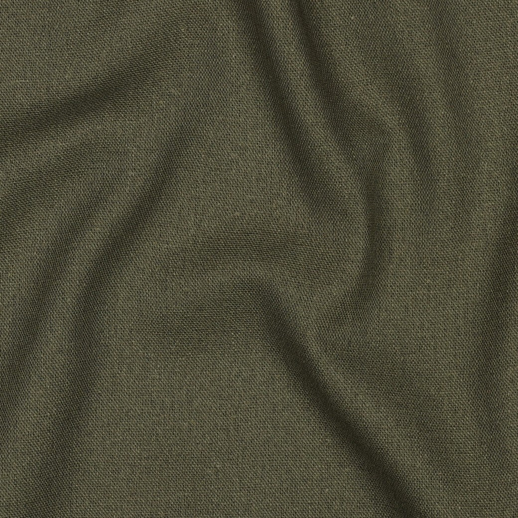 Viskose Leinen uni - army