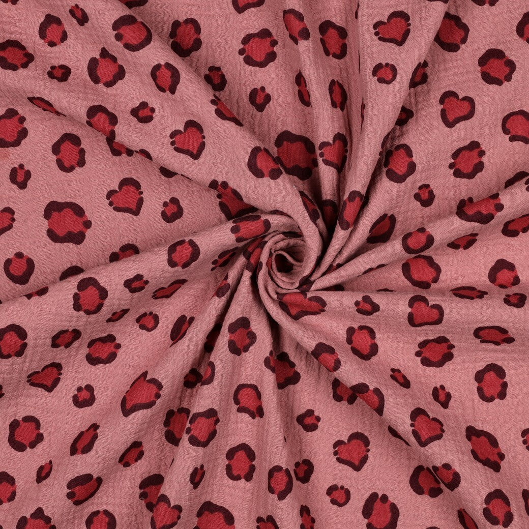 Musselin/Double Gauze Leo - mauve