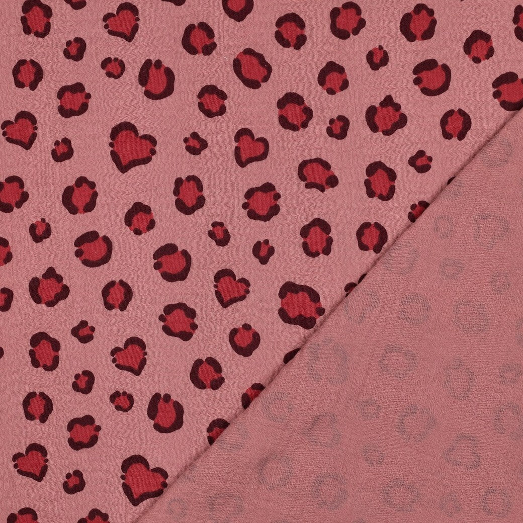 Musselin/Double Gauze Leo - mauve