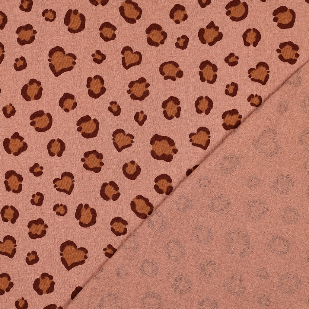 Musselin/Double Gauze Leo - peach
