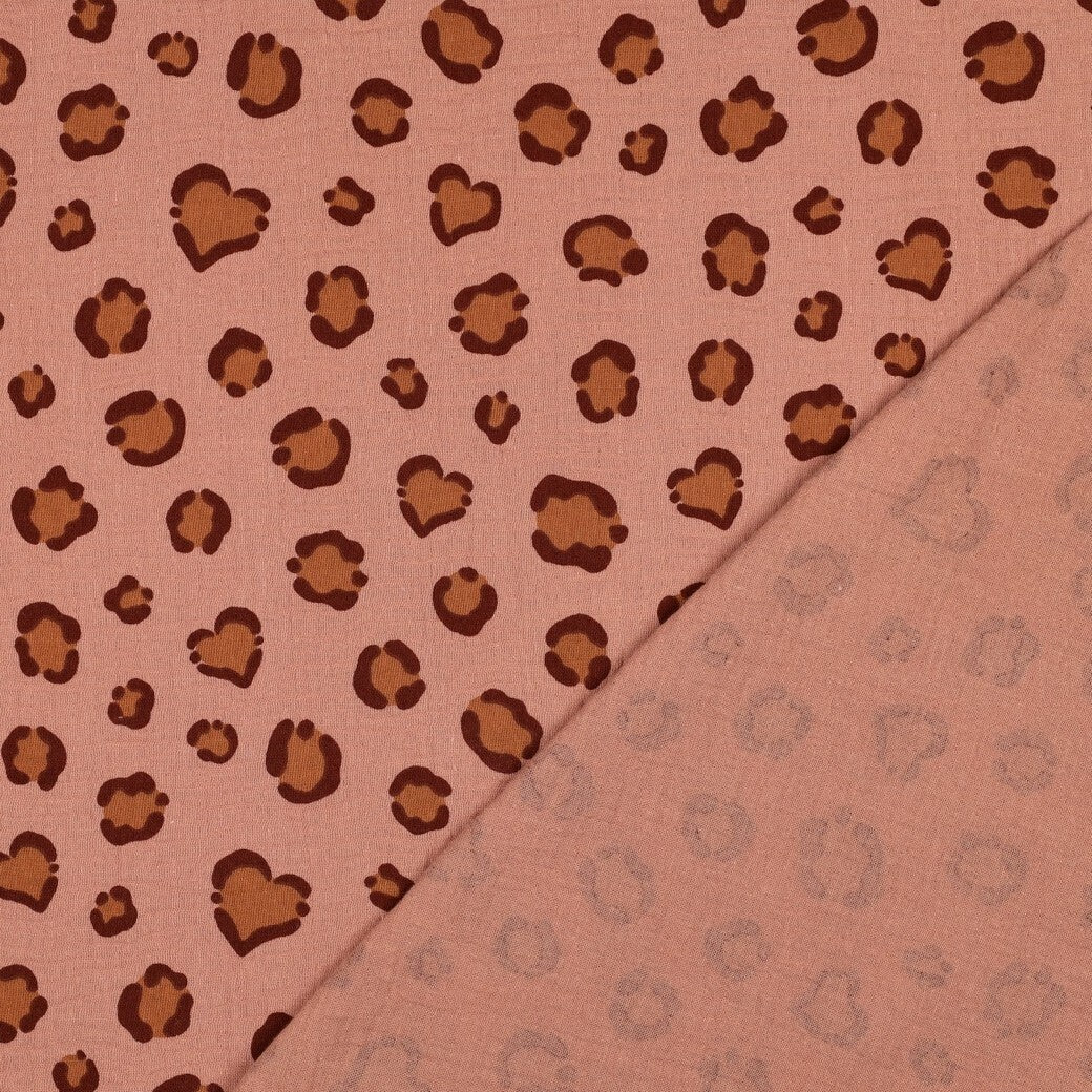Musselin/Double Gauze Leo - peach