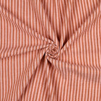 Musselin Doubleface Streifen schmal/breit - peach