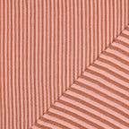 Musselin Doubleface Streifen schmal/breit - peach
