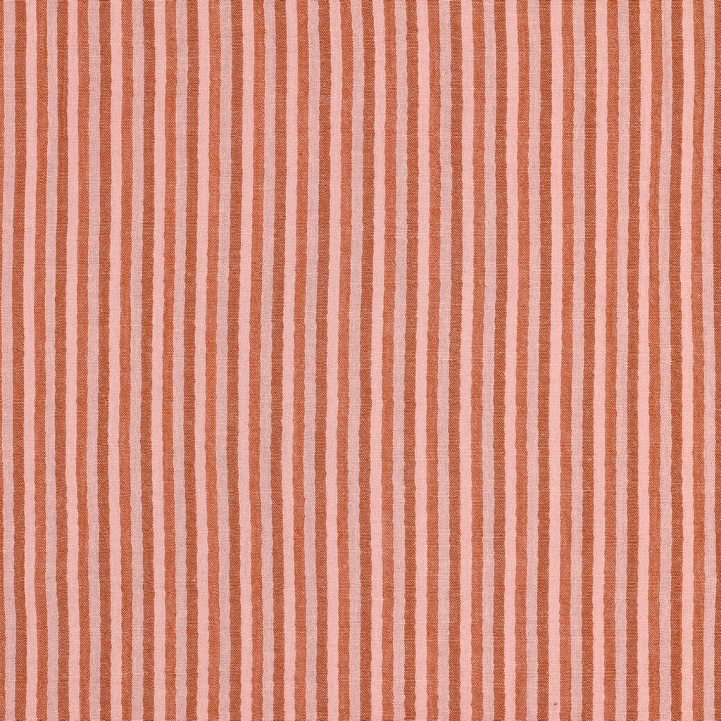 Musselin Doubleface Streifen schmal/breit - peach