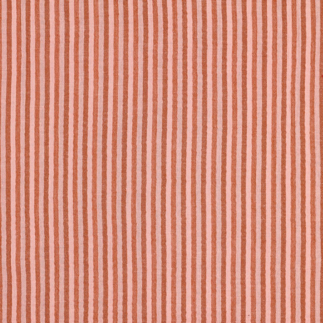 Musselin Doubleface Streifen schmal/breit - peach