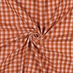 Musselin Doubleface Karos schmal/breit - peach