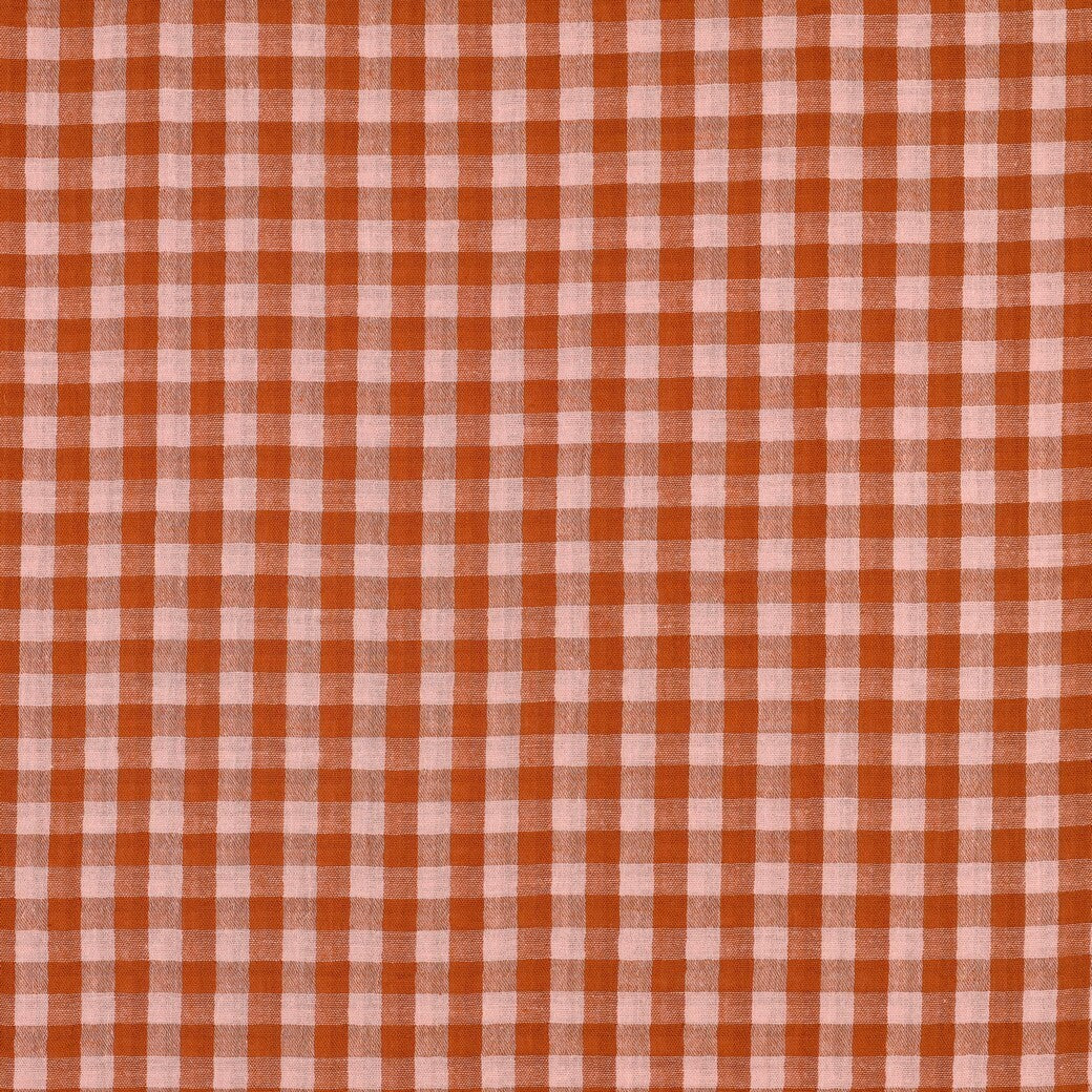 Musselin Doubleface Karos schmal/breit - peach