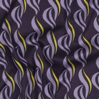 Viskose Stretch Twill "Waves" - traube *Videovorstellung*