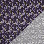 Viskose Stretch Twill "Waves" - traube *Videovorstellung*