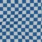 Musselin/Double Gauze "Schachbrett" - blau