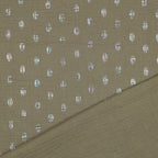 Musselin/Double Gauze "rainbow spots" - oliv