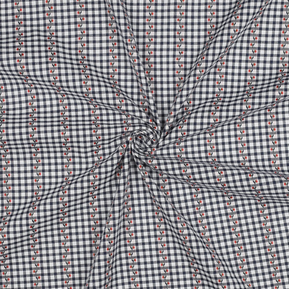 Baumwoll Jacquard - Blümchen