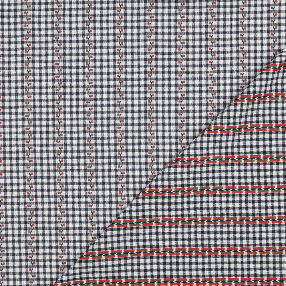 Baumwoll Jacquard - Blümchen