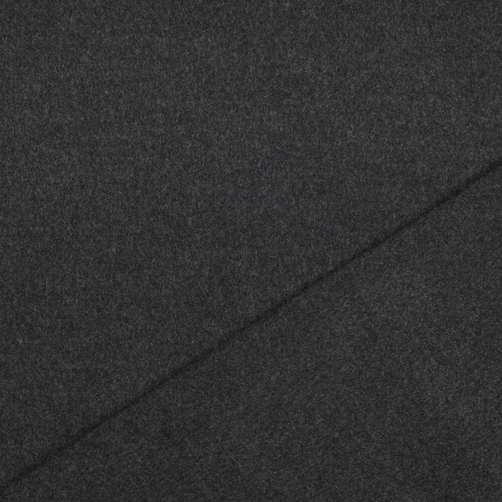 Mantelstoff uni "Softcoat" - anthrazit meliert