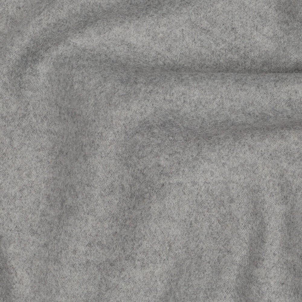 Mantelstoff uni "Softcoat" - hellgrau meliert