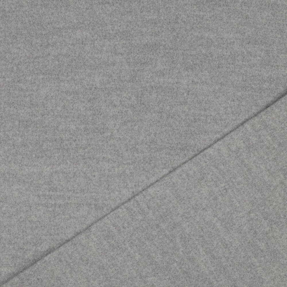 Mantelstoff uni "Softcoat" - hellgrau meliert