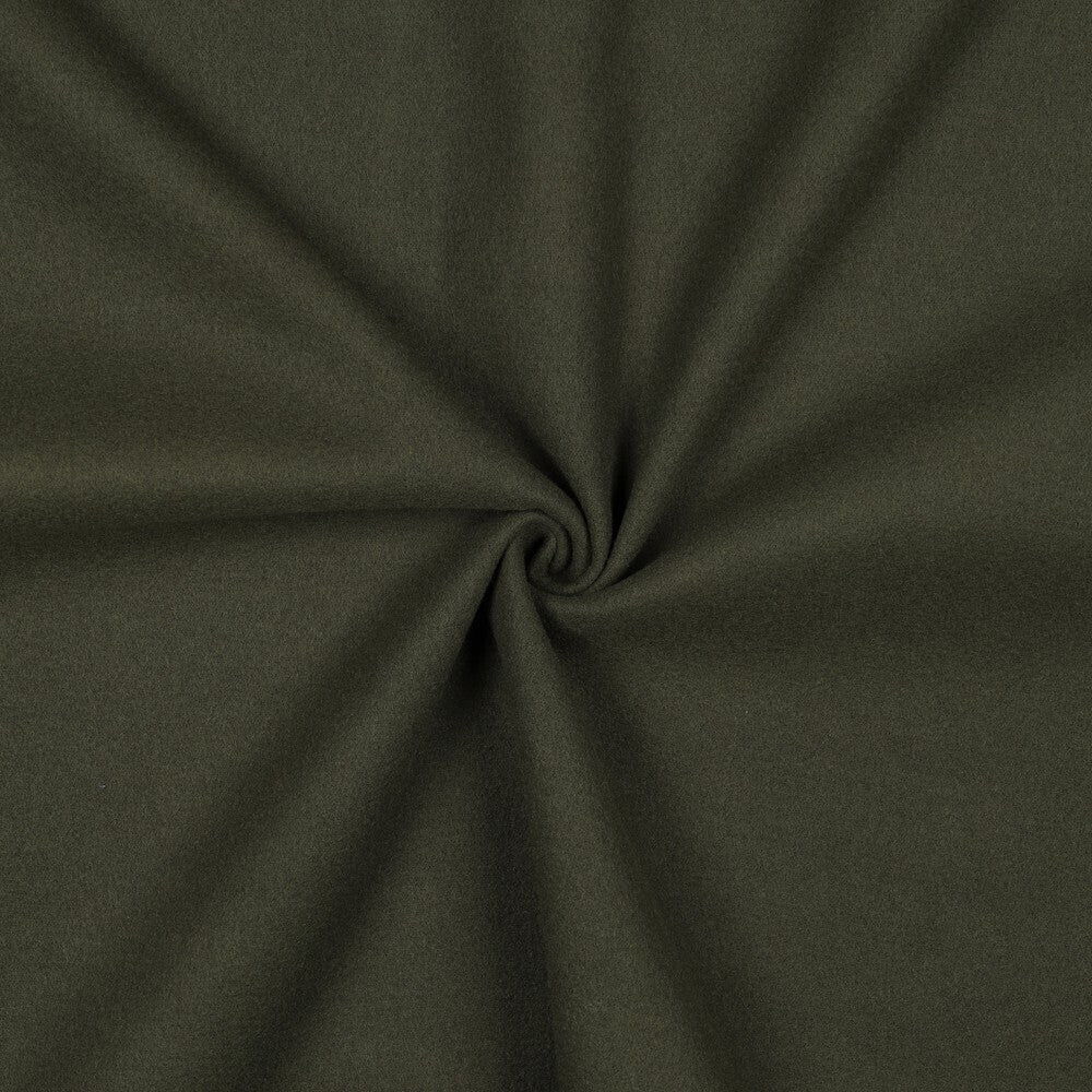 Mantelstoff uni "Softcoat" - army