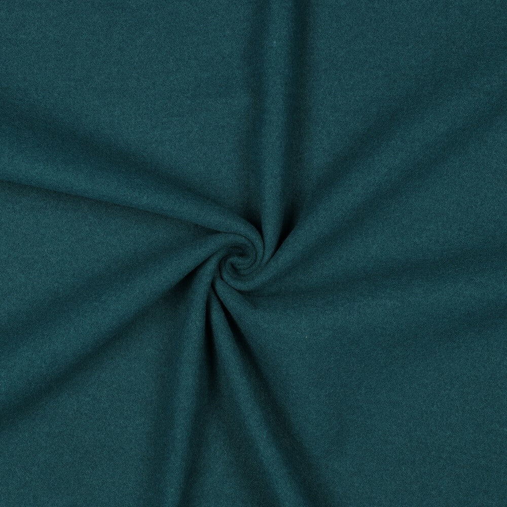 Mantelstoff uni "Softcoat" - petrol