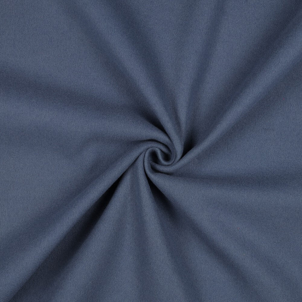 Mantelstoff uni "Softcoat" - jeansblau