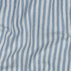 Musselin/Double feine Streifen - hellblau