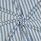 Musselin/Double feine Streifen - hellblau