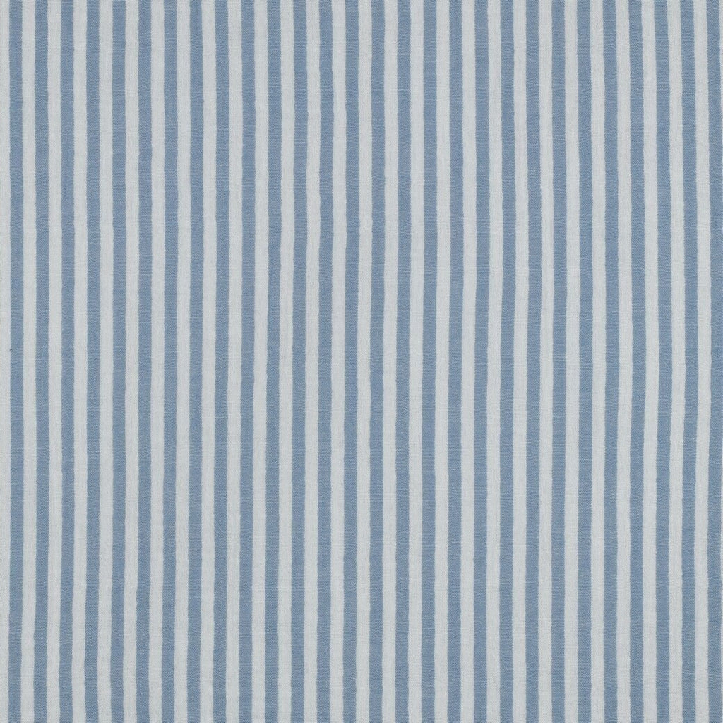 Musselin/Double feine Streifen - hellblau