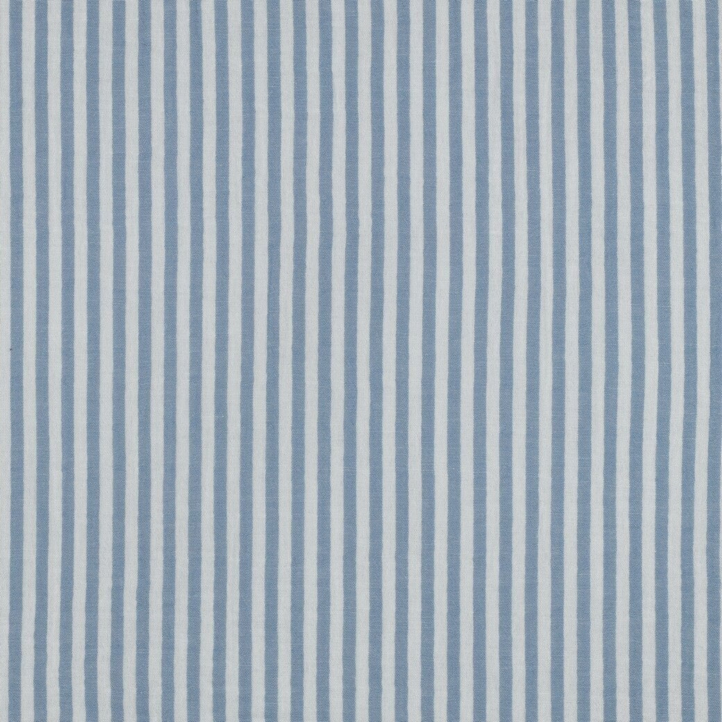 Musselin/Double feine Streifen - hellblau