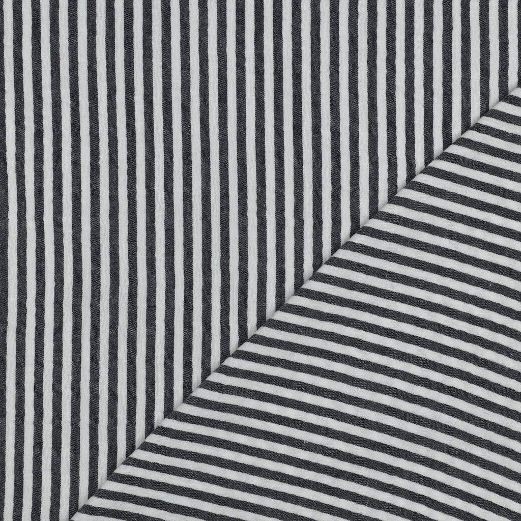 Musselin/Double feine Streifen - navy