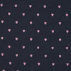 Musselin/Double Gauze Stickerei Herzen - navy