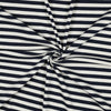 Baumwoll Rippjersey Streifen - navy/offwhite