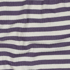 Baumwoll Rippjersey Streifen - grape/offwhite