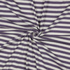 Baumwoll Rippjersey Streifen - grape/offwhite