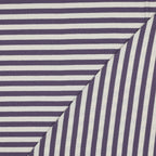 Baumwoll Rippjersey Streifen - grape/offwhite