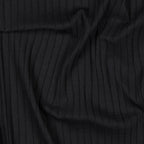 Rippjersey weich - schwarz