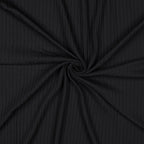 Rippjersey weich - schwarz
