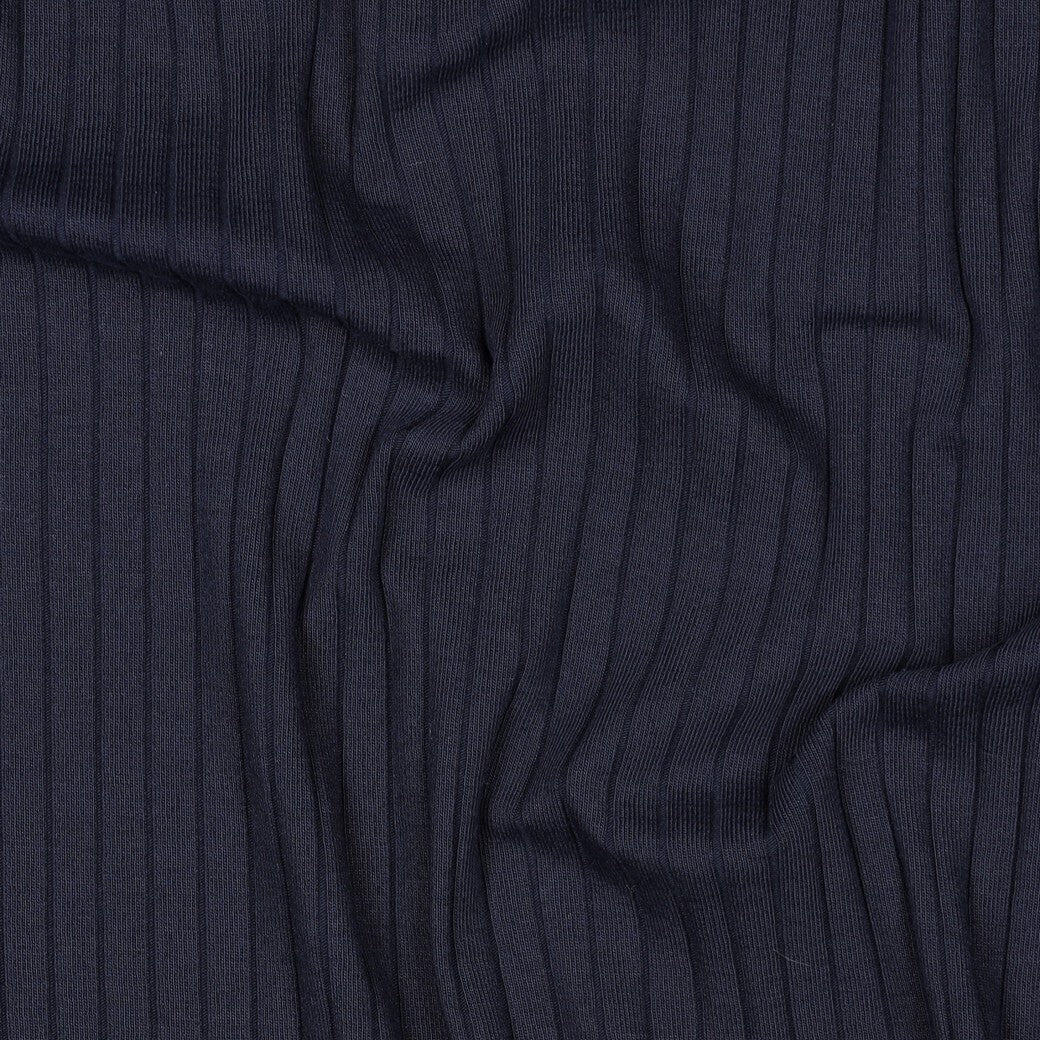 Rippjersey weich - navy