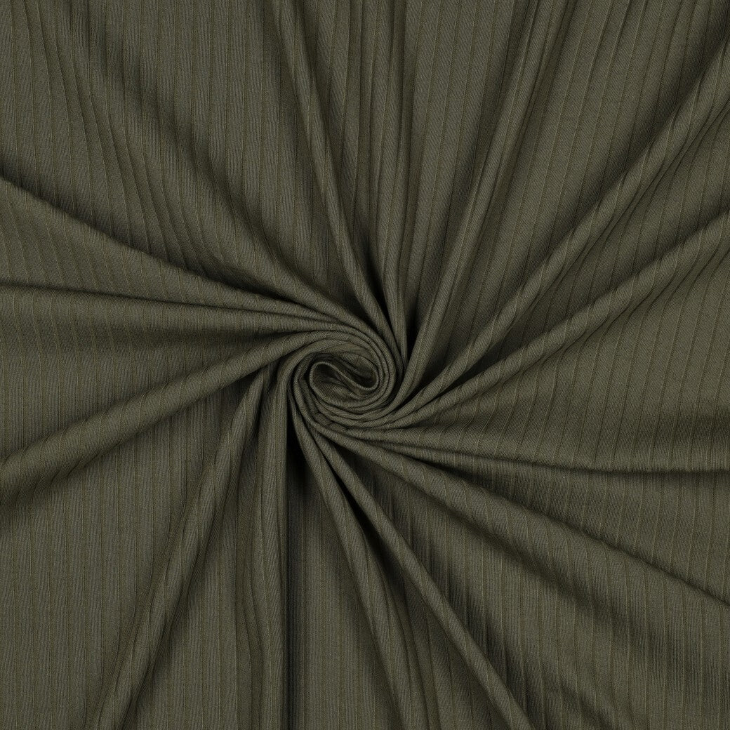 Rippjersey weich - oliv