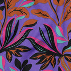 Baumwoll Satin Nerida Hansen - Lush Leaves purple *Videovorstellung*