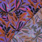 Baumwoll Satin Nerida Hansen - Lush Leaves purple *Videovorstellung*