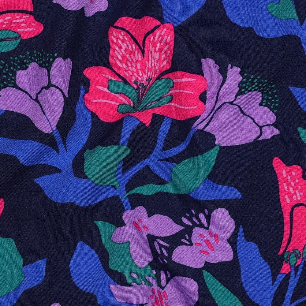 Viskose Nerida Hansen - Amira Floral dunkelblau *Videovorstellung*