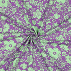 Jersey "Flowers" - lila/grün