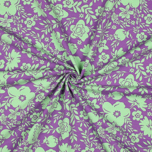 Jersey "Flowers" - lila/grün