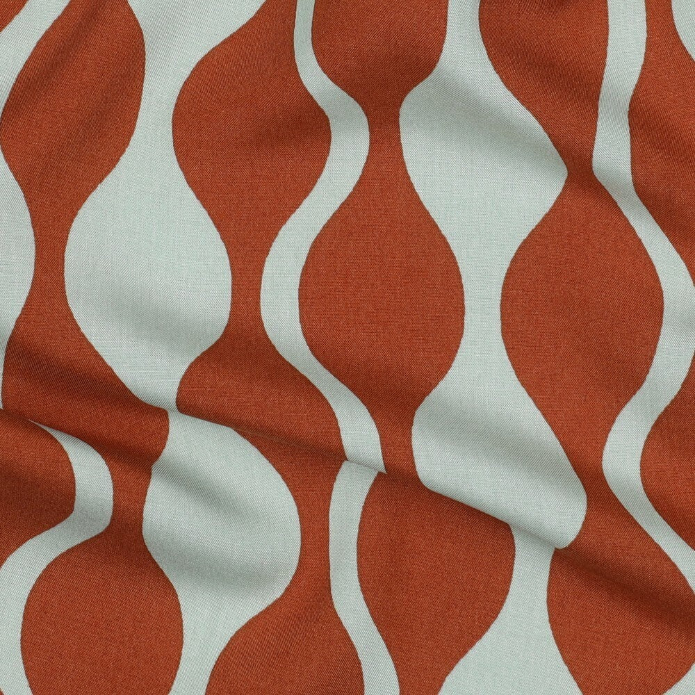 Viskose waves- mint/ocker (LENZING™ ECOVERO™)