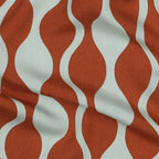 Viskose waves- mint/ocker (LENZING™ ECOVERO™)