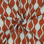 Viskose waves- mint/ocker (LENZING™ ECOVERO™)