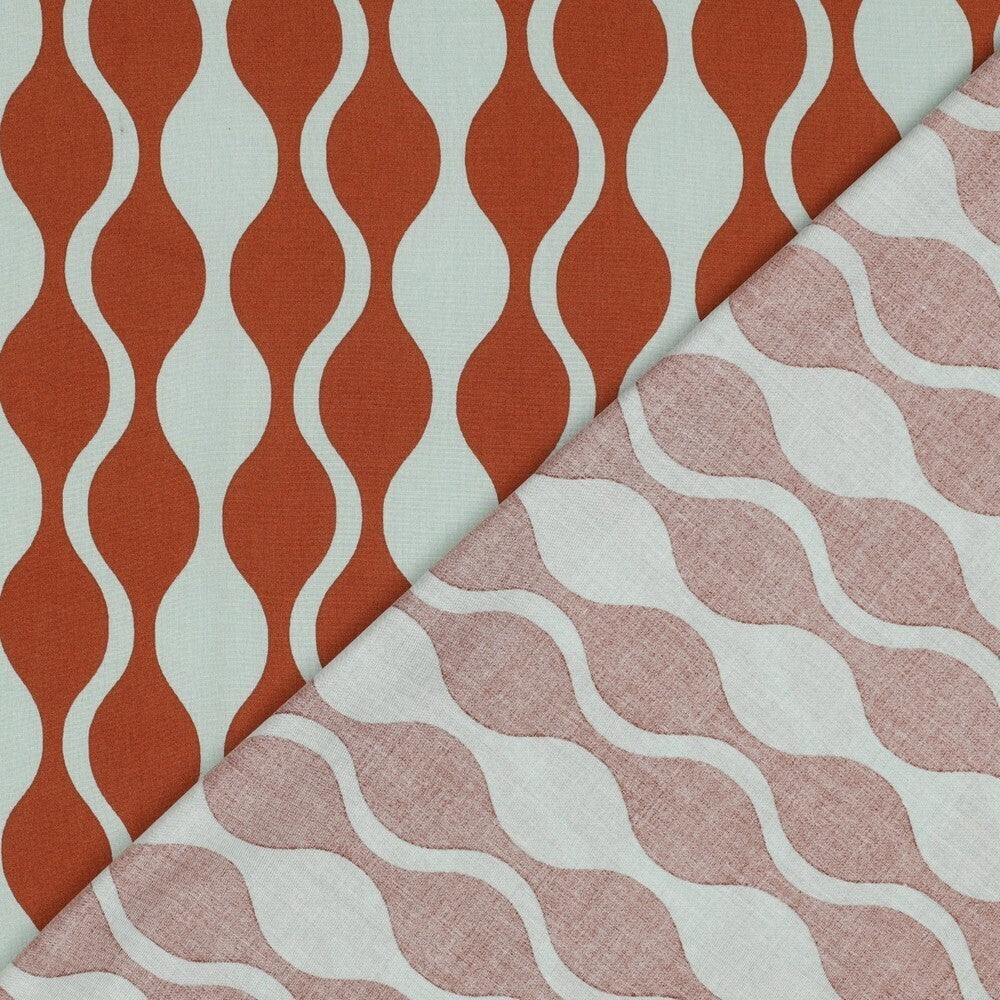 Viskose waves- mint/ocker (LENZING™ ECOVERO™)