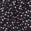 Viskose Foil "Flowers" - schwarz
