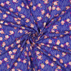 Viskose Foil "Flowers" - cobalt