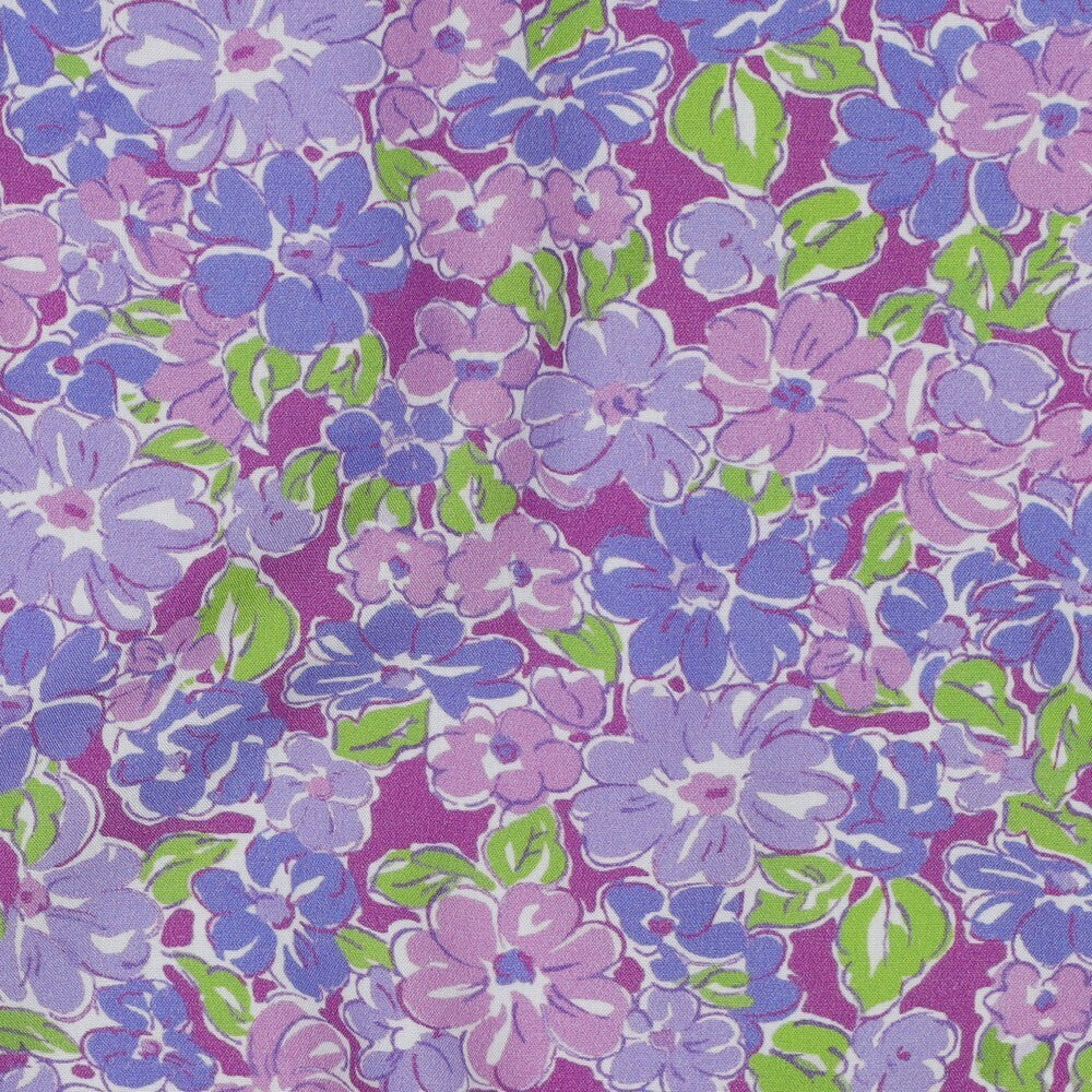 Viskose Blütenmeer - purple